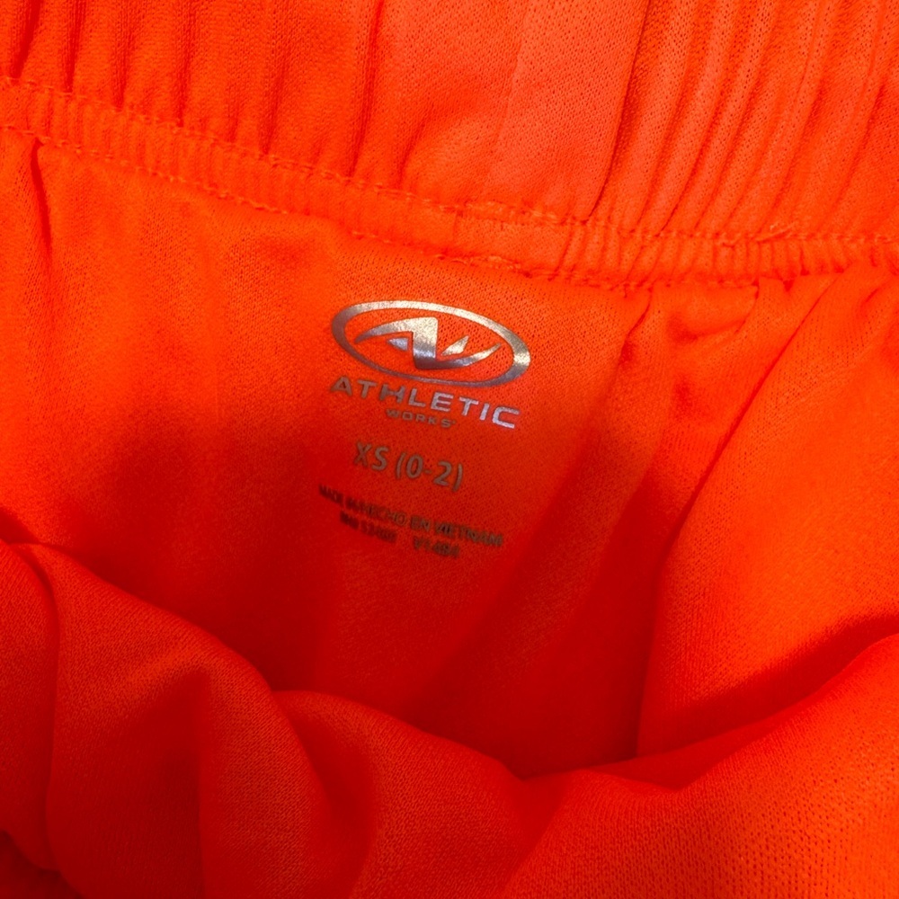 Athletic Works Neon Orange Women's Athletic Shorts - Picture 3 of 3